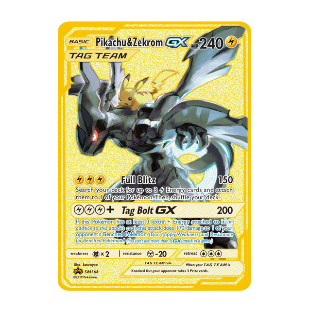 27 Styles Pokemon Zekrom Pikachu Gx Ex Stainless Steel Metal Toys Hobbies  Hobby Collectibles Game Collection Anime Cards - Game Collection Cards -  AliExpress